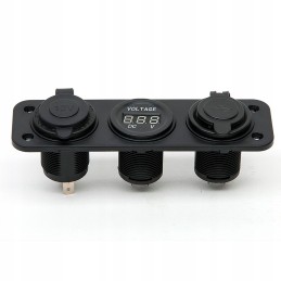 Cigarette lighter socket quad moto voltmeter 2x usb 2a