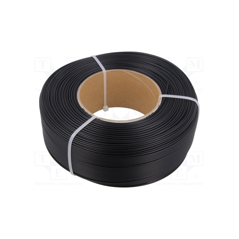 1 rol x ROSA 3D - 5907753132635 - Filament: ABS+, 1.75mm, black, 230÷270°C, 1kg, Table temp: 80÷110°C