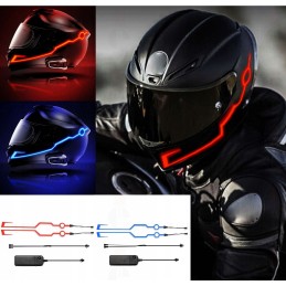 Motorcycle helmet LED lighting