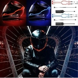 Motorcycle helmet LED lighting