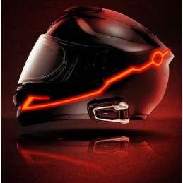 Motorcycle helmet LED lighting