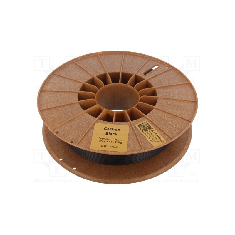 1 rol x ROSA 3D - 5907753131461 - Filament: PLA CarbonLook, 1.75mm, black, 185÷225°C, 500g