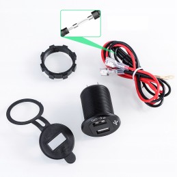 Car charger 2xusb qc3 0 touch voltmeter