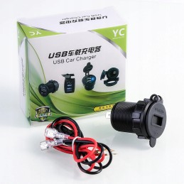 Car charger 2xusb qc3 0 touch voltmeter