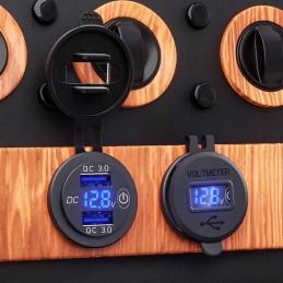 Car charger 2xusb qc3 0 touch voltmeter
