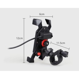 GPS phone holder, usb charger 2a quad motor