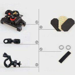 GPS phone holder, usb charger 2a quad motor