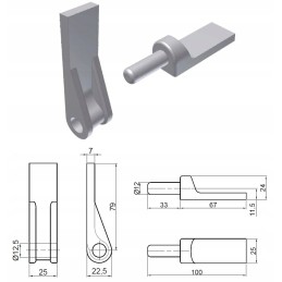 Side hinge fi12 for welding