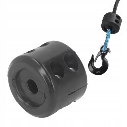 Rubber hook stopper on the winch line