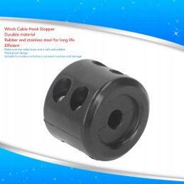 Rubber hook stopper on the winch line