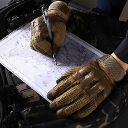 Motor quad eco leather tactical touch gloves