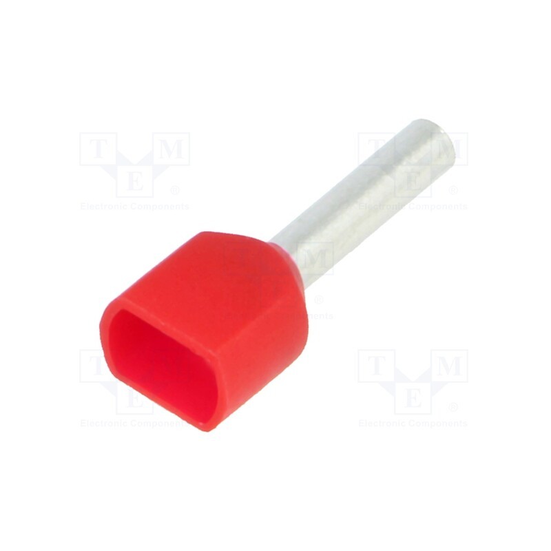 50 pcs x BM GROUP - BM 00655 - Tip: bootlace ferrule, insulated,double, copper, 1mm2, 10mm, red