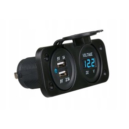 Quad motor voltmeter charger 2x usb 2a panel