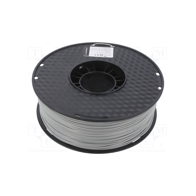 1 rol x GEMBIRD - 3DP-ABS1.75-01-GR - Filament: ABS, 1.75mm, grey, 225÷245°C, 1kg