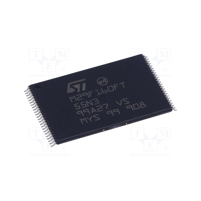 1 pcs x MICRON TECHNOLOGY - M29F160FT55N3E2 - IC: FLASH memory, 16MbFLASH, 2Mx8bit, 55ns, TFSOP48, parallel