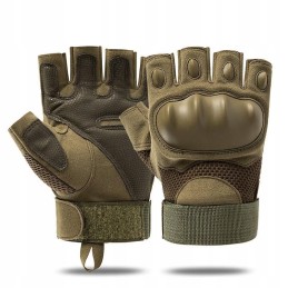 Military tactical fingerless motorcycle gloves