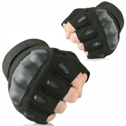 Military tactical fingerless motorcycle gloves