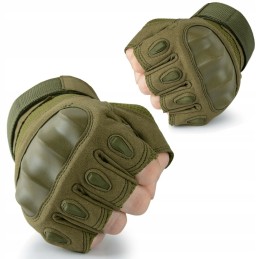 Military tactical fingerless motorcycle gloves