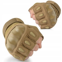 Military tactical fingerless motorcycle gloves