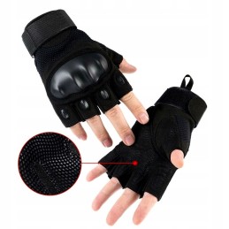Military tactical fingerless motorcycle gloves