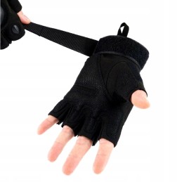 Military tactical fingerless motorcycle gloves