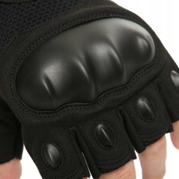 Military tactical fingerless motorcycle gloves