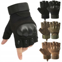 Military tactical fingerless motorcycle gloves