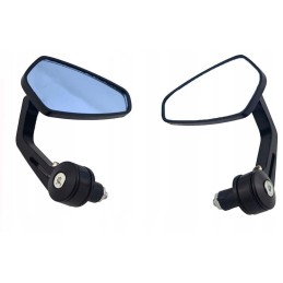 Lower handlebar mirrors for naked quad motorcycle