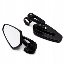 Lower handlebar mirrors for naked quad motorcycle