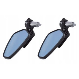 Lower handlebar mirrors for naked quad motorcycle