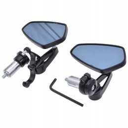 Lower handlebar mirrors for naked quad motorcycle