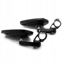 Lower handlebar mirrors for naked quad motorcycle