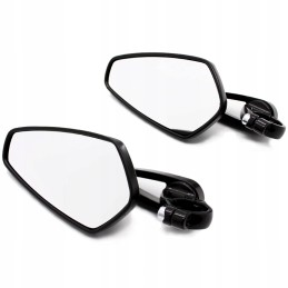 Lower handlebar mirrors for naked quad motorcycle