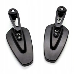 Lower handlebar mirrors for naked quad motorcycle