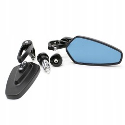 Lower handlebar mirrors for naked quad motorcycle
