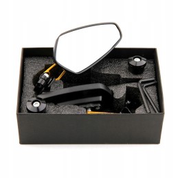 Lower handlebar mirrors for naked quad motorcycle