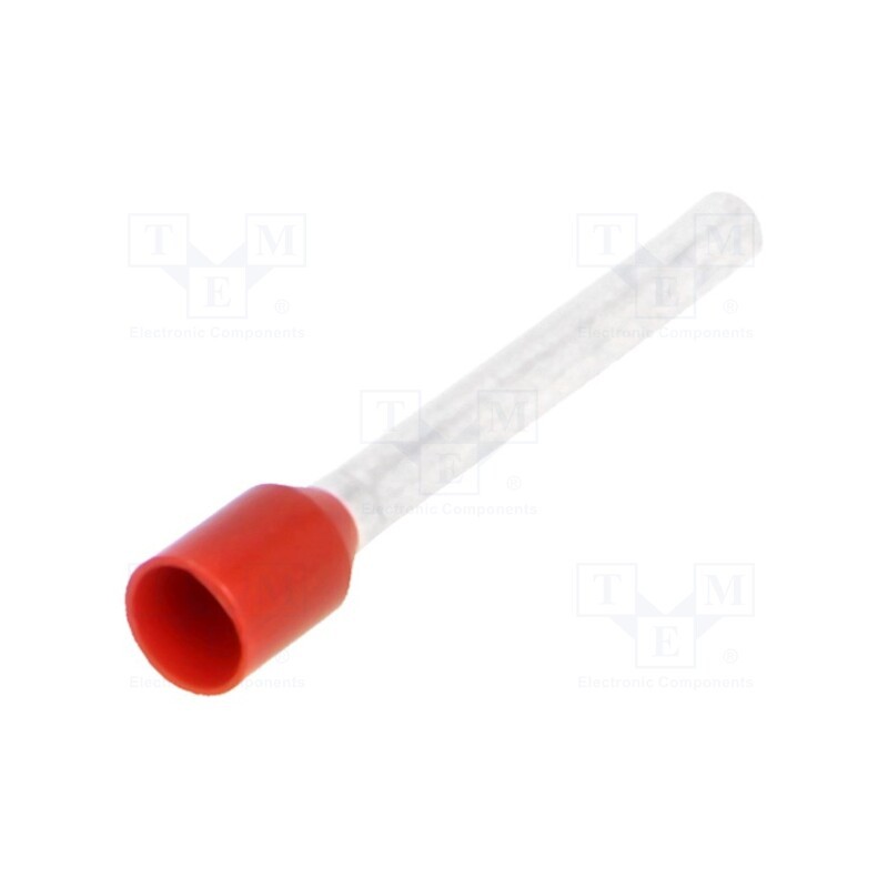 50 pcs x BM GROUP - BM 00505 - Tip: bootlace ferrule, insulated, copper, 1.5mm2, 18mm, tinned
