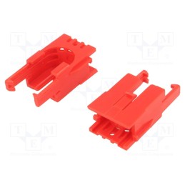 1 set x POLOLU - ROMI CHASSIS MOTOR CLIP PAIR - RED - Bracket, red, POLOLU Romi