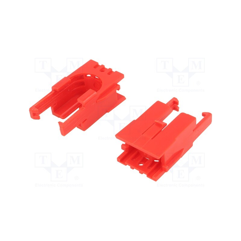 1 set x POLOLU - ROMI CHASSIS MOTOR CLIP PAIR - RED - Bracket, red, POLOLU Romi