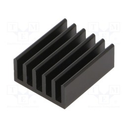 1 pcs x FISCHER ELEKTRONIK - SK 652 25 SA - Heatsink: extruded, grilled, black, L: 25mm, W: 21mm, H: 10mm, 20.8K/W