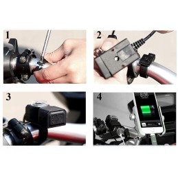 Charger motorcycle motor quad 2x usb 1a 2 1a