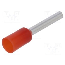 50 pcs x NINIGI - TUL-RI-01010 - Tip: bootlace ferrule, insulated, copper, 1mm2, 10mm, tinned, red