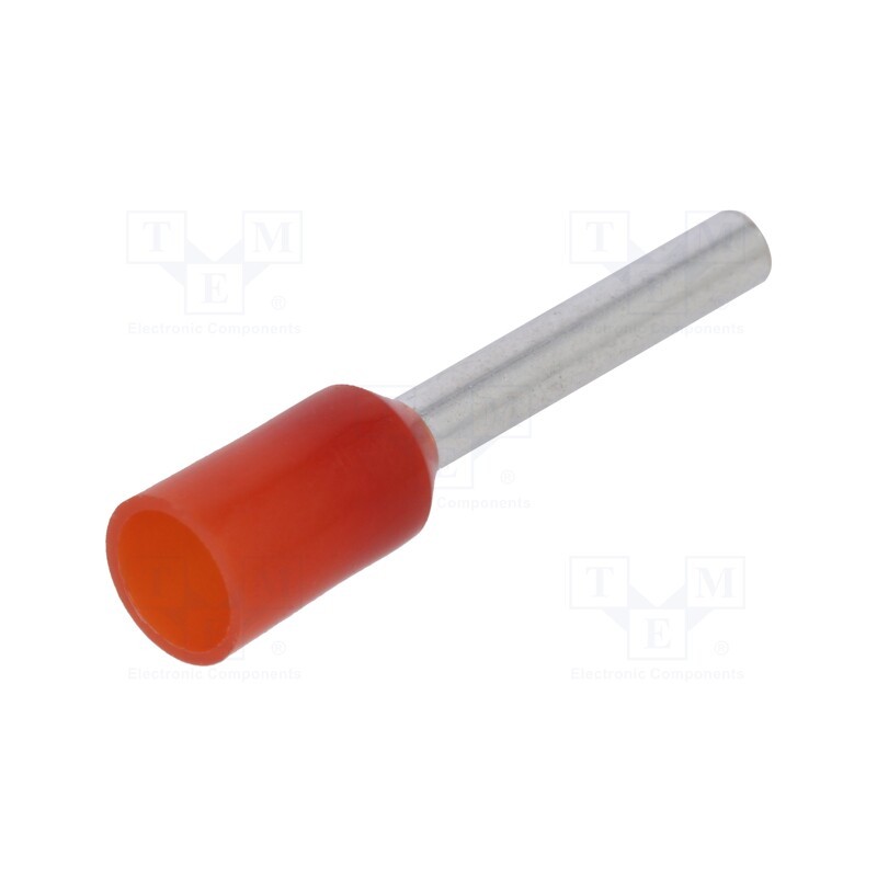 50 pcs x NINIGI - TUL-RI-01010 - Tip: bootlace ferrule, insulated, copper, 1mm2, 10mm, tinned, red