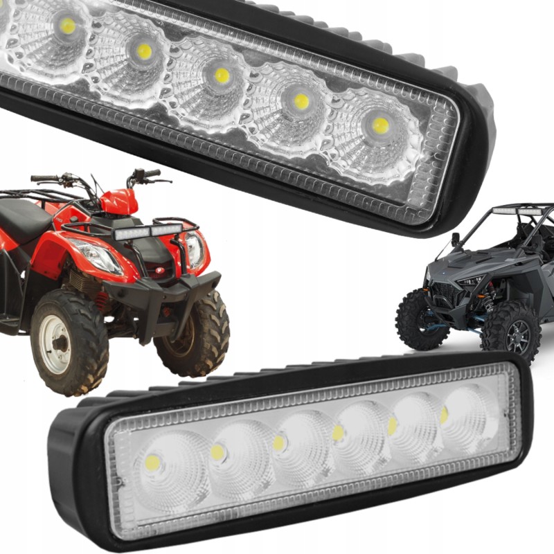 2 pieces halogen LED panel lamp atv off road 18w