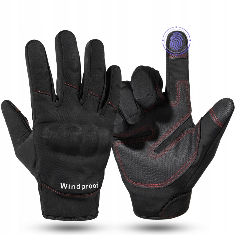 Motor quad windproof touch gloves