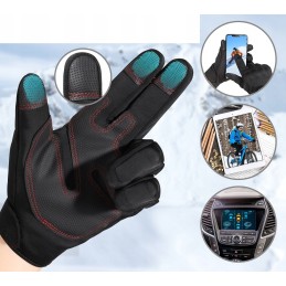 Motor quad windproof touch gloves