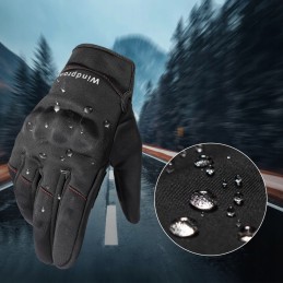 Motor quad windproof touch gloves