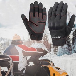 Motor quad windproof touch gloves