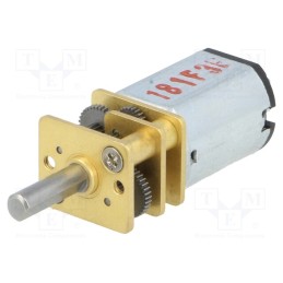 1 pcs x POLOLU - 298:1 MICRO METAL GEARMOTOR HP - Motor: DC, with gearbox, HP, 6VDC, 1.6A, Shaft: D spring, max.392mNm