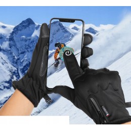 Motor quad windproof touch gloves